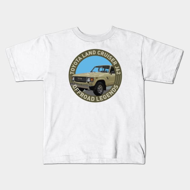 4x4 Offroad Legends: Toyota Land Cruiser J62 Kids T-Shirt by OFFROAD-DESIGNS